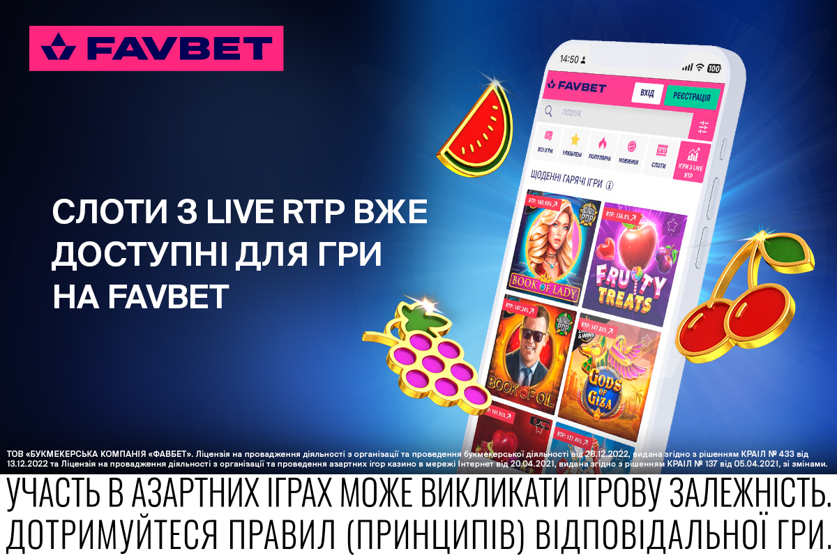 Слоти з Live RTP вже на FAVBET: Що це та як грати